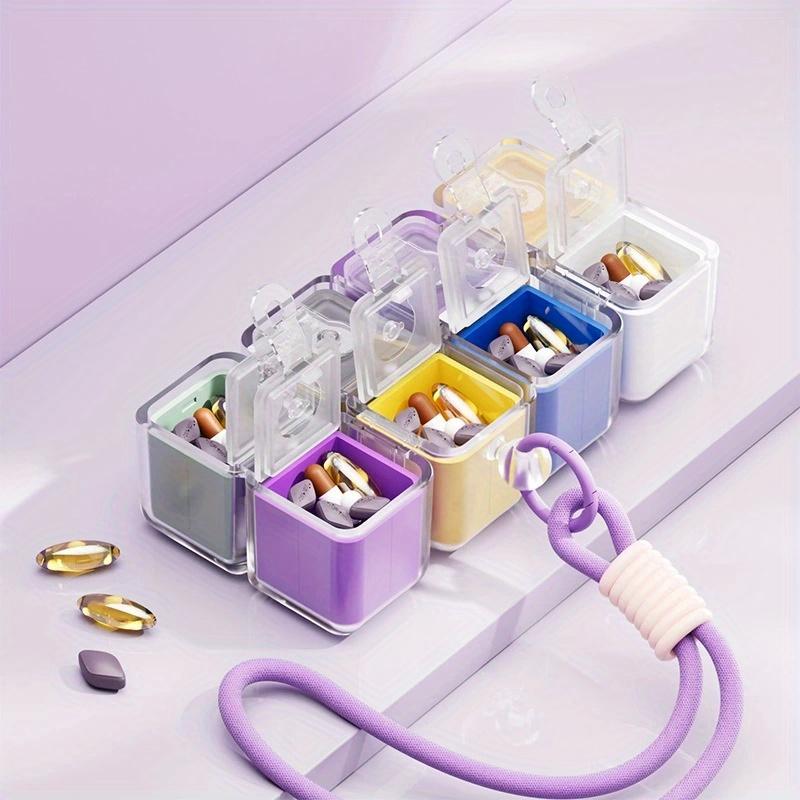 Large Weekly Pill Organizer with 8 Detachable Compartments, Portable Medicine Pill for Supplements, Daily Pill Case for Travel