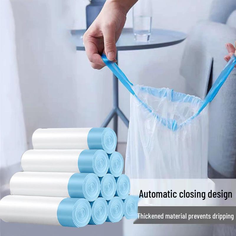 Thickened Large White Drawstring Trash Bags for Dormitory and Home Use