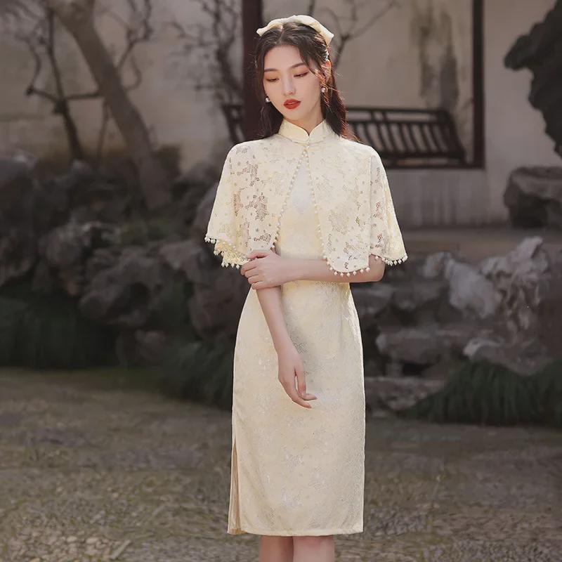 Si Teng's Improved Bone-Eroding Cheongsam: Retro Autumn Style for Young Ladies, Republic of China Elegance