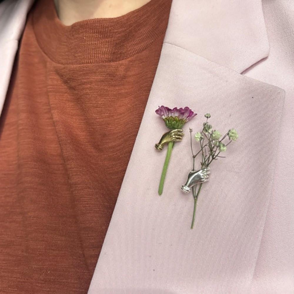 Kreatívna Ručná Kvetinová Brošňa Zliatinová Kytica Špendlík Módny Kvetinový Aranžmán Špendlík DIY Remeslo