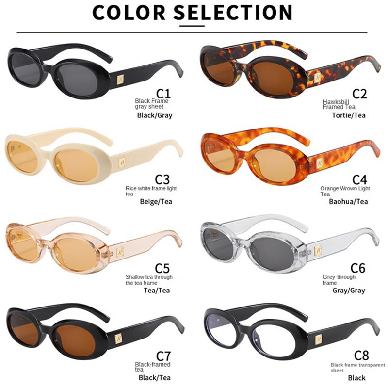 Retro Oval Trendy Sunglasses For Men And Women Fashion High-end UV Protection Sun Glasses Outdoor Sunscreen Sunshade Eyewear