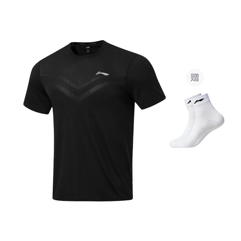 Li Ning Running Collection T Shirt Men s Black ATST513-1 M