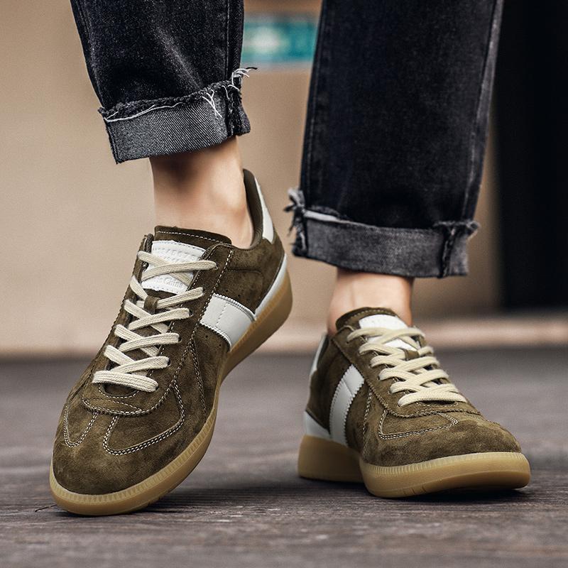 Leder Mode Laufschuhe Herren Neuankömmling Skateschuhe Herren Luxusmarke Herren Schnür-Sneakers Männlich Bequem Outdoor Flats