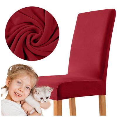 Velvet Plush Chair Cover Red