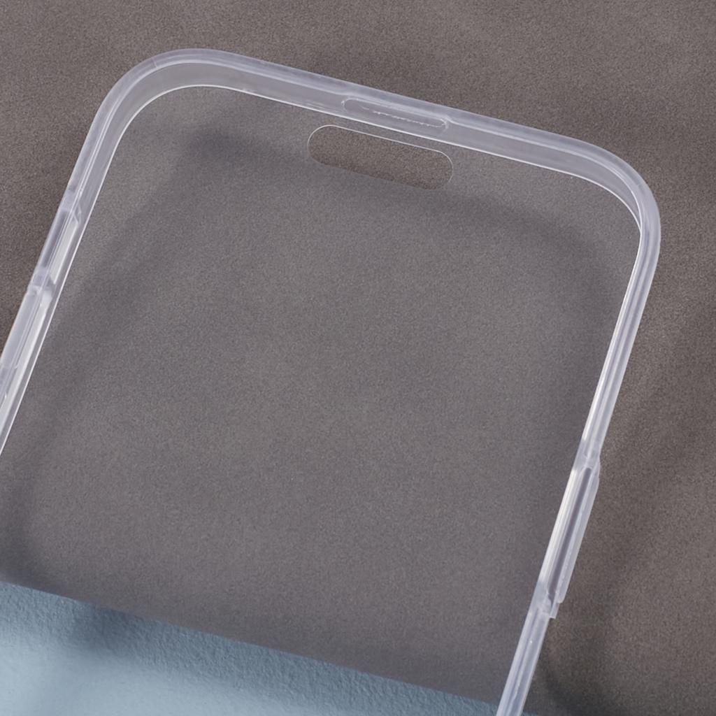 For iPhone 15 Plus Phone Case TPU Frame+Acrylic Back+PET Screen Protector Cover