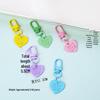 Vibrant Alloy Heart Keychain Pendant - Handmade DIY Candy Color Ornaments