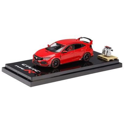 HobbyJAPAN 1/64 Honda Civic Type R FK8 Engine Display Model Frame Red