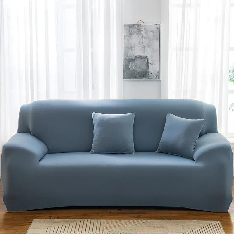1/2/3/4 Seater Silk Cool Sofa Cover for Living Room L Shap Coner Couh Cover 2024 Spandex Extenble Sofa Protecter