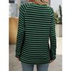 Women's Fashion Casual Spring Fall Stripe Print Long Sleeve O-Neck Blouses & Shirts