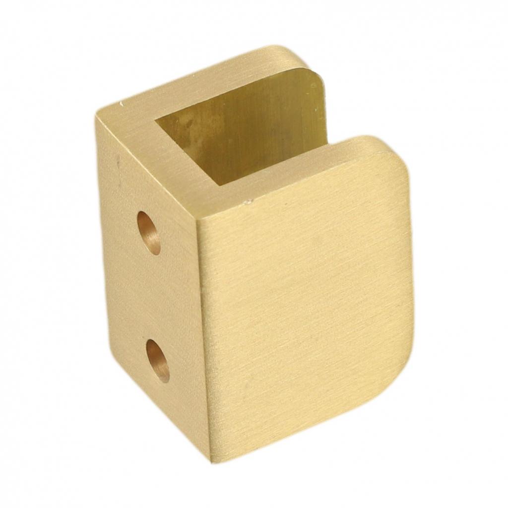 Easy Installation Bathroom Shelf Support Brass Glass Clamp