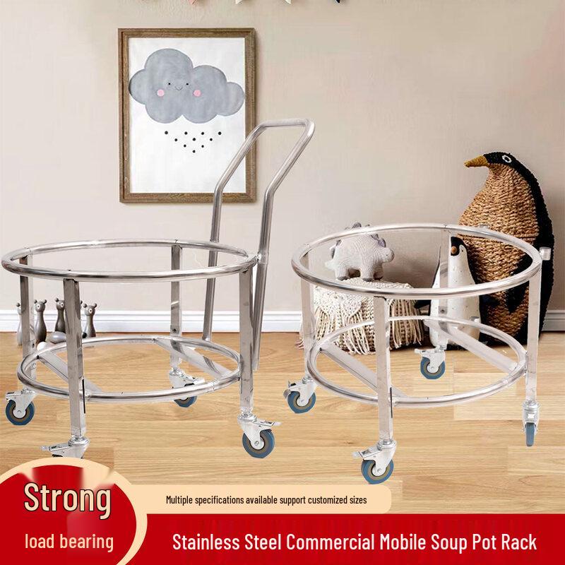RSRDDY Wheeled Milk Tea Bucket Trolley Stand