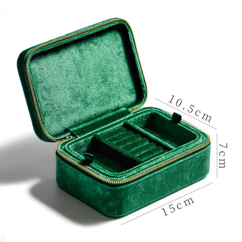 

1pc Plush Jewelry Storage Box Travel Jewelry Box Ring Stud Jewelry Box Modern and Simple for Daily Use Solid Colors