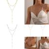 Fashionable Long Pendant Chain With Geometric Design For Daily Casual Wear