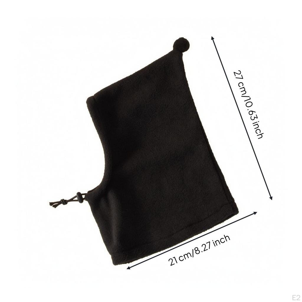 Warm Fleece Animal Hood with Drawstring | Cold-Weather, Dog Neck Warmer
