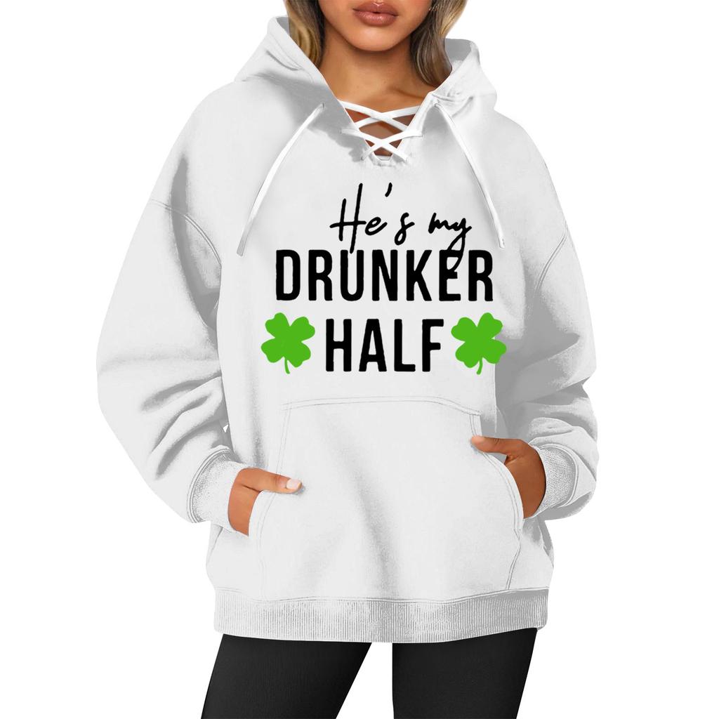Dame Casual Mote Print Langermet Rund Hals Pullover Topp Bluse