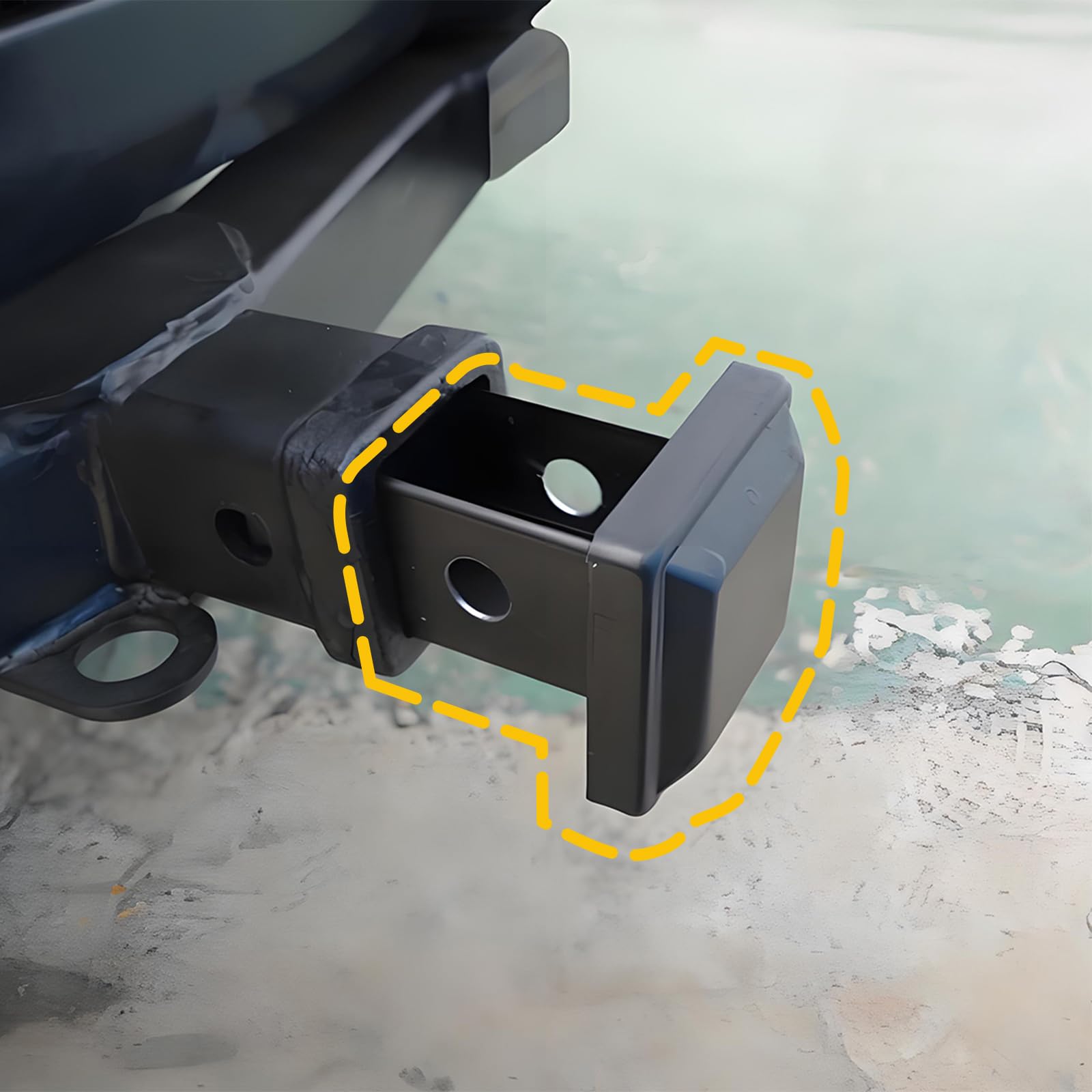 

Car Hitch Hitch Member Fits Square Dustproof Hidden Storage Accessory Exterior Compatible with Square Receivers Cover, 5x5cm, Cover, 2-Inch Receivers, чорний