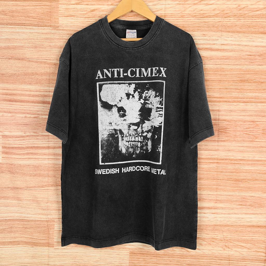 Anti Cimex TShirt Swedish Hardcore Metal Punk Band Asocial MOB Driller Killer Mens Summer Cotton Printed Tee Graphic Shirt