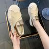 One Pedal Casual Lazy Thick Bottom Shell Head Dissolve Canvas Shoes Small White Shoes Skate Shoes Women  New All -Match Summer