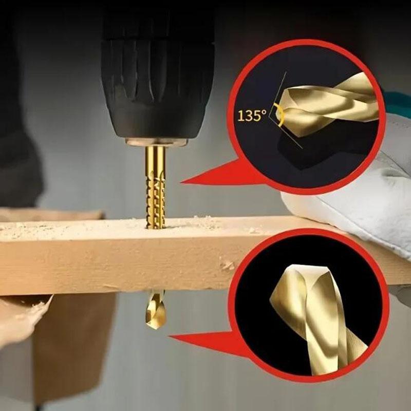 Set Burghie Sprial HSS Acoperite cu Titan Burghiu 3-8mm Canelare Sărată Spirală Ferăstrău Zimțat Burghiu Compozit