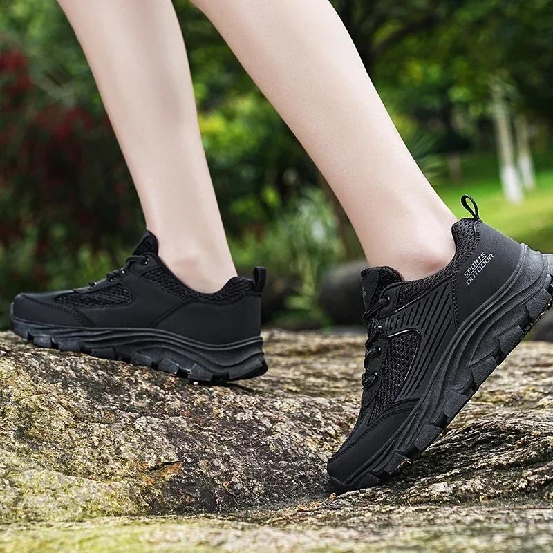 High Quality Outdoor Breathable Walking Shoes Women Summer Slow Shock Casual Sneakers Ladies Comfortable Non-Slip Hiking Shoes