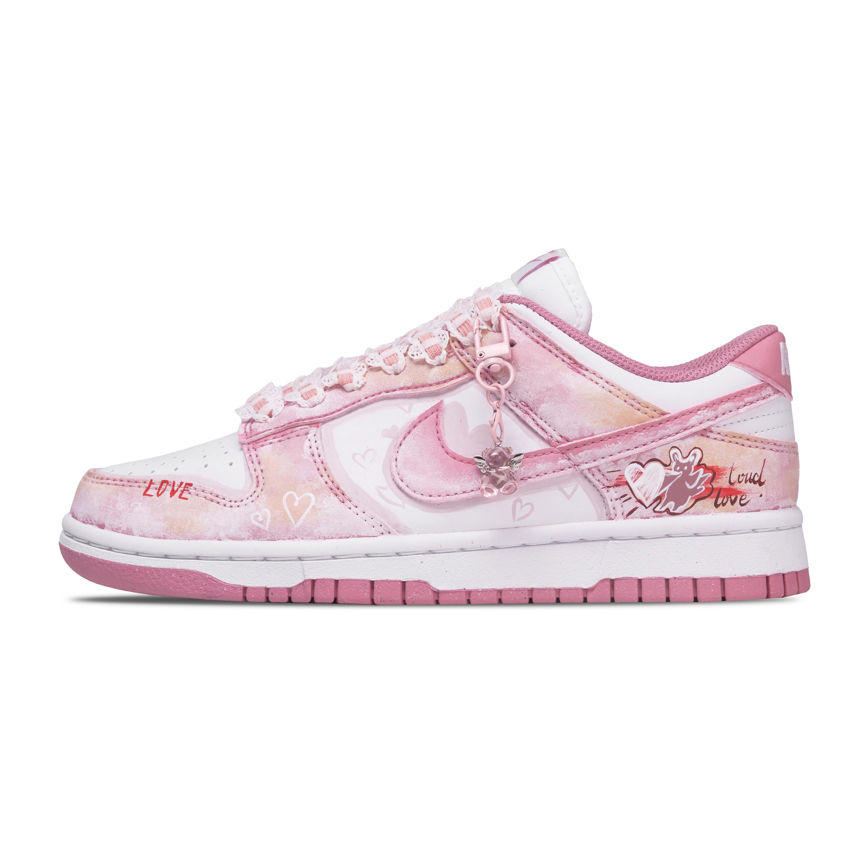 

Nike Dunk Pink Gold Fairy Tale Abrasion Resistant Slip Resistant Low top Skateboard Shoes Women s Pink Yellow White DD1873-112(Team420-) 36.5