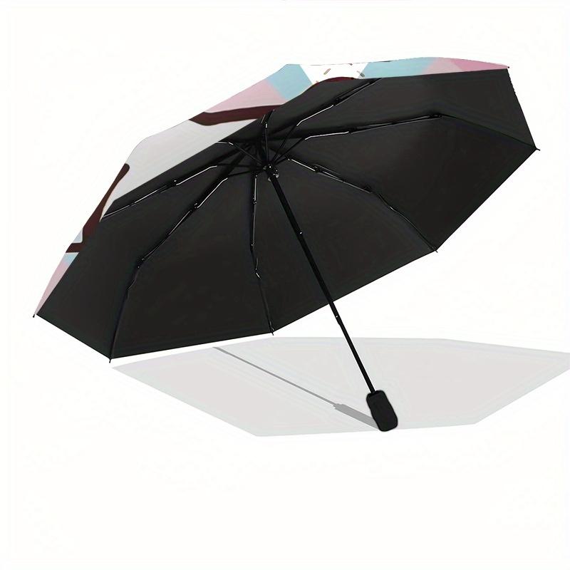 Hello Kitty,Plaid Automatic Umbrella-Foldable, Durable 8-Bone Design, Compact and Stylish, Great for Camping, Halloween, Christmas, Mother's