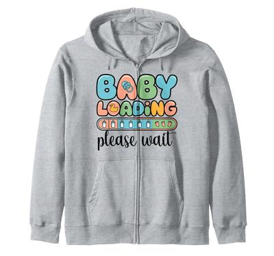 Pregnancy Announcement Pregnant Woman Becoming a Mother Zip Hoodie