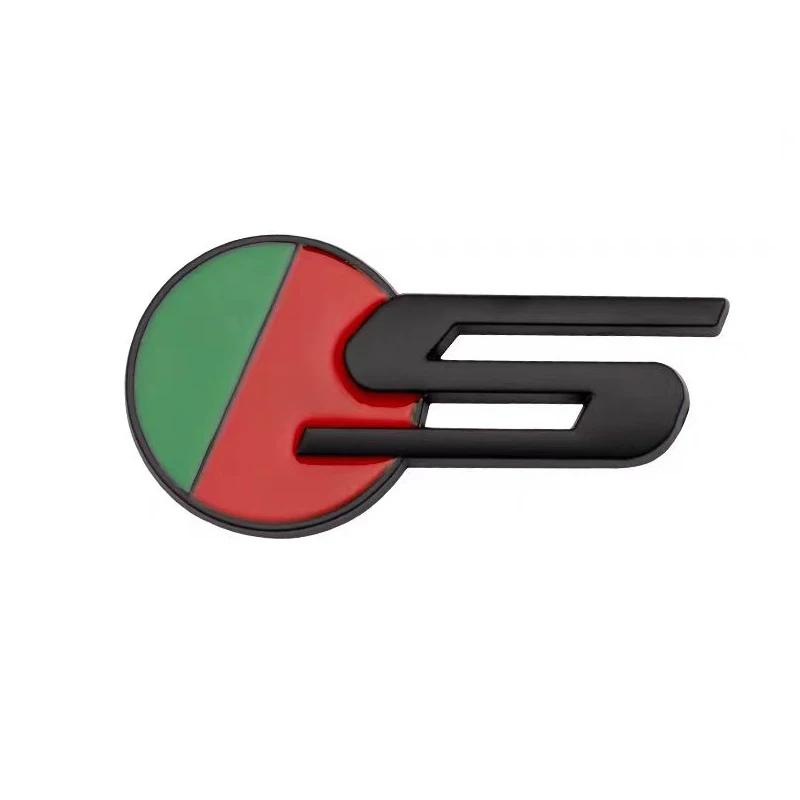 3D Metal S R Logo Car Sticker Front Grille Emblem Side Fender Rear Badge Decals Trunk Emblem for X-TYPE F-TYPE XE XF XJ XJR XFR Accessories