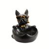 Occhiali da Sole Creativi Statua di Cane Cool Statua di Bulldog Scatola portaoggetti Decorazione Animale Statua Artigianato in Resina Decorazione per la Casa Regalo