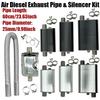 60cm Car Air Diesel Parking Heater Exhaust Pipe Tube Hose 24mm Air Filter Muffler Silencer With Clip Kit For Webasto Eberspacher