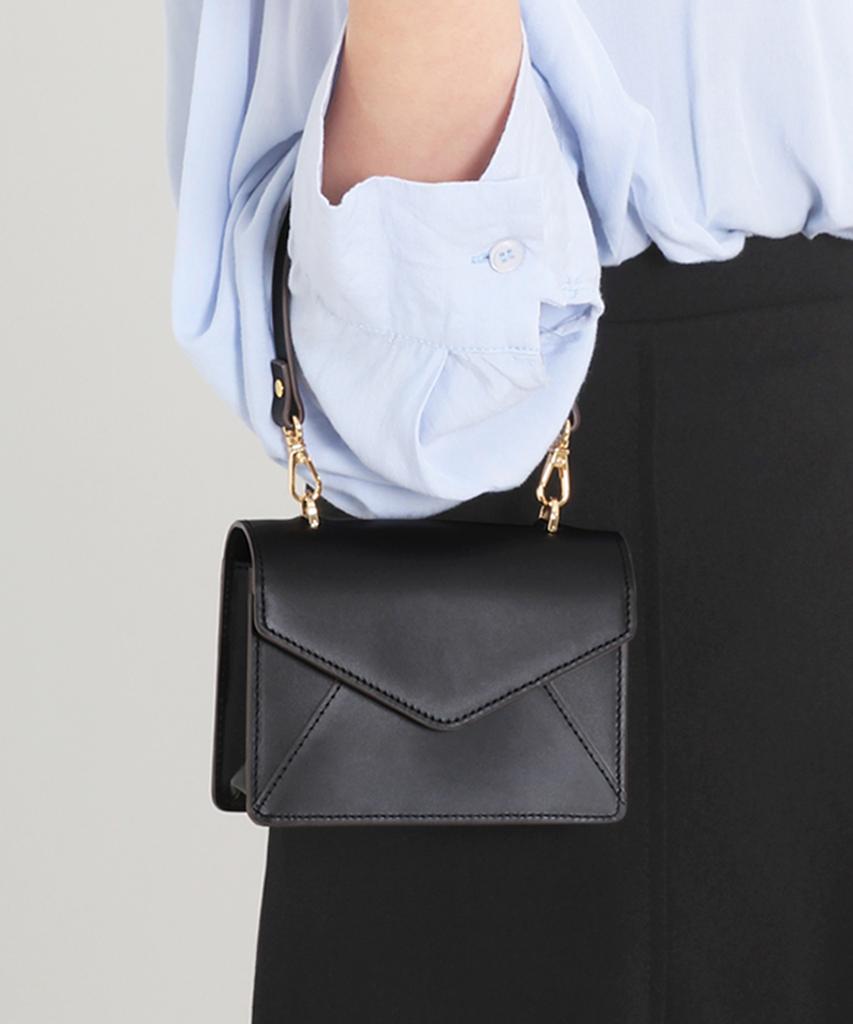 Matt Steen Leather Women'S Two-Way Postcard Mini Bag (Black) B42966