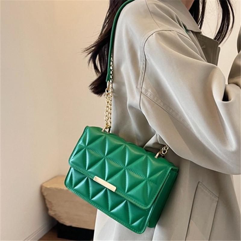 Trendy Quilted Chain Crossbody Bags, Stylish Multi Color Small Square Purses, Versatile, Chic & Perfect for Women's Everyday Use
