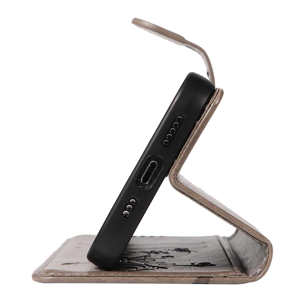 Für Xiaomi 14T PU Lederhüllen Blumenmuster Brieftasche Ständer Handyhülle mit Riemen