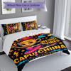 3pcs Custom Name Ballerina Capuchina Set,Includes 1 Duvet Cover and 2 Pillowcases,All-season Bedroom Decor