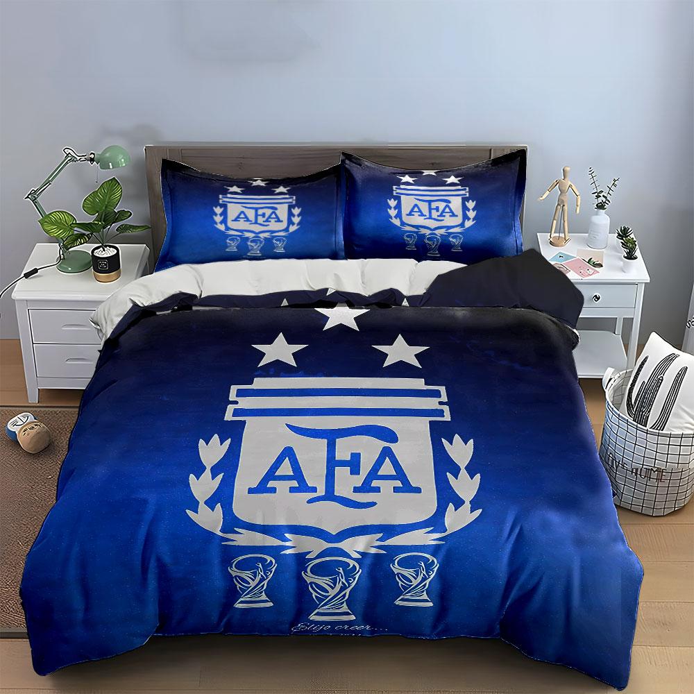 Blue AFA Logo Bedding Set Bedding Duvet Cover Set Duvet Cover Pillowcases (1 * Duvet Cover 2 * Pillowcases, without duvet insert)