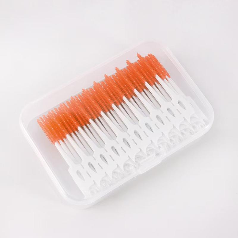 200Pcs Disposable Dental Floss Brush Soft Silicone Interdental Brushes Orthodontic Tooth Clean Dental Care