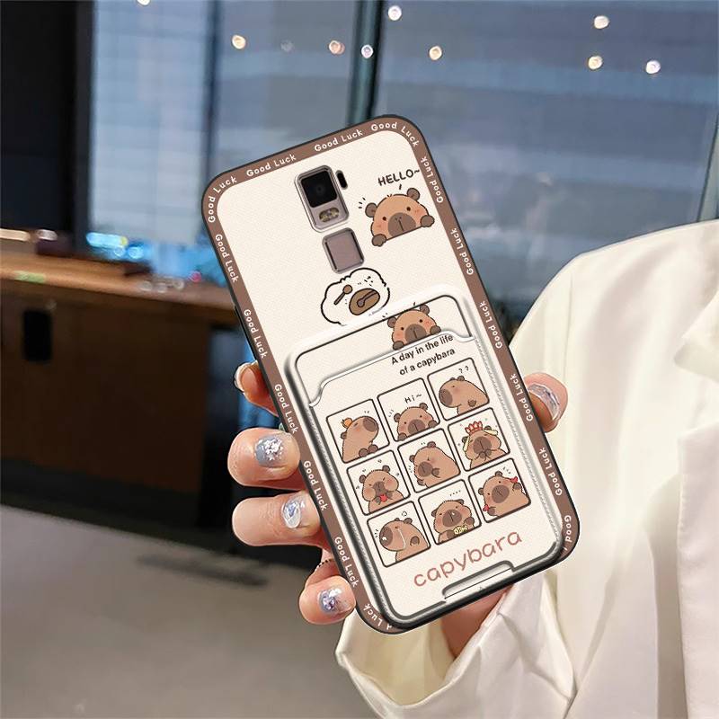 Cute Silicone Phone Case For OPPO R7 Plus Graffiti Cartoon TPU Durable Card bag Card slot Back Cover Fashion Design