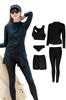 AQXIA Rash Guard Set by Professional Swimsuit with Leggings and Size L Women's 5-Piece (Recommended Wakeboarders) Tankini, Black,