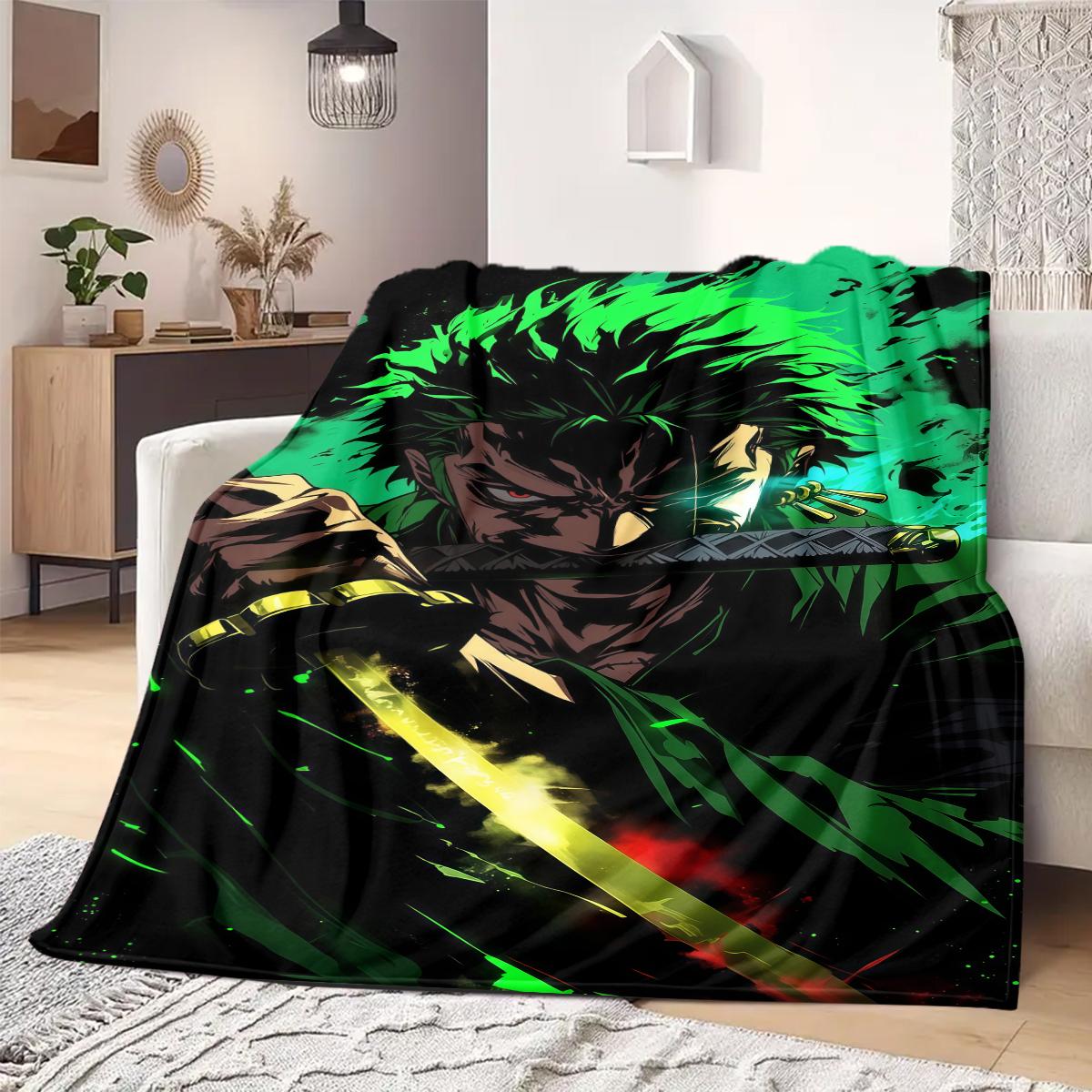 

Roronoa Zoro Print Blanket Warm Comfortable Flannel Blanket Suitable for Bedrooms,Sofas, Beds,Chairs,Travel -QIAO121 75x90cm