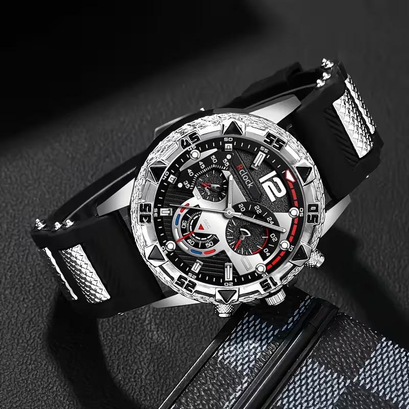 2026 Classic Men's Quartz Calendar Watch - Casual Business Silicone Strap