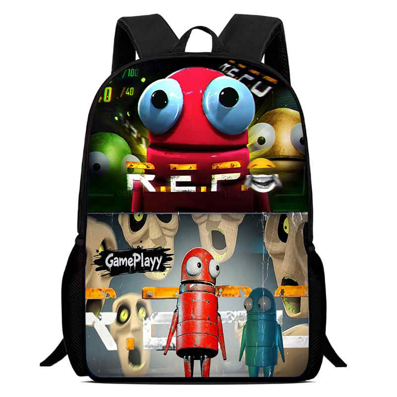 

Детские мультяшные рюкзаки REPO для мальчиков и девочек, студенческий подарок на день рождения, детские школьные сумки, большая вместимость, прочный рюкзак для кемпинга