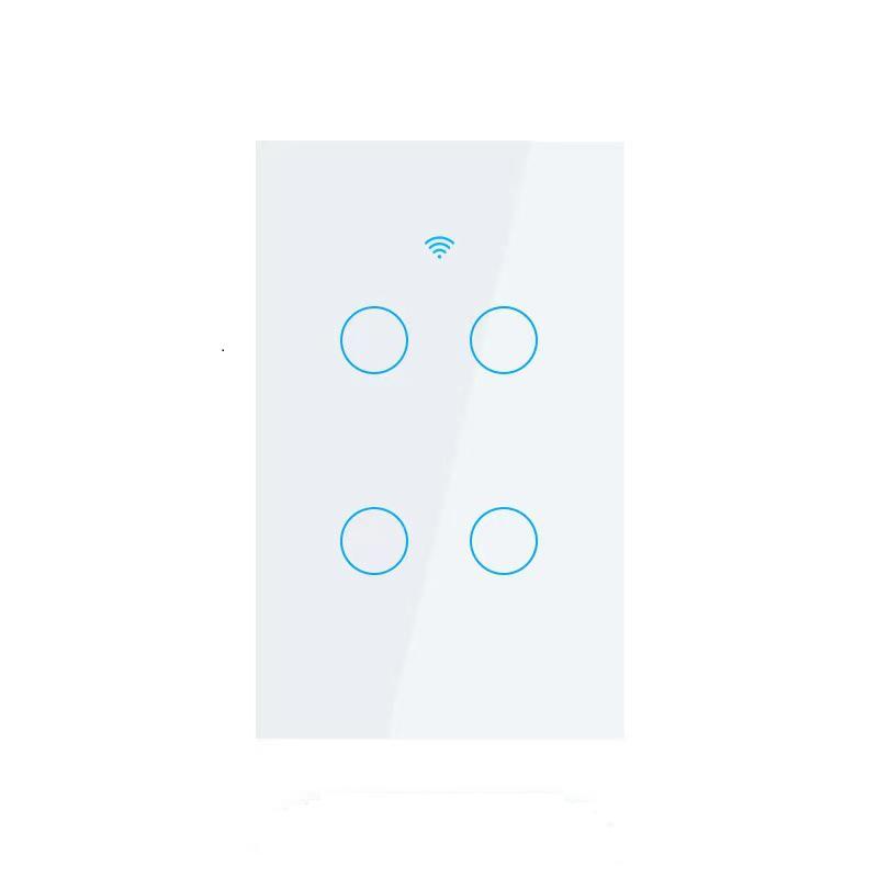 

WiFi Touch Switch 120 Type: US/AU/BR Spec, 4-Way Alexa Voice-Controlled Smart Switch