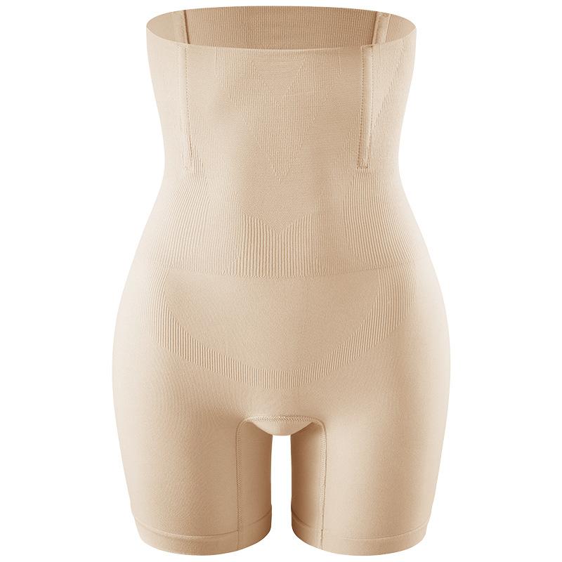 Women's Plus Size High-Waisted Tight-Fitting Control Panties with Butt Lifting Postpartum Slimming Waist Cincher Nylon Spandex