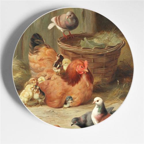 Walter Hunt Fratelli Pittura Arte Piatto Edgar Hunt Animale Cane Gatto Pecora Cavallo Piatto Decorativo Piatto da Appendere Arte Sfondo