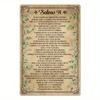 2D Flat, 1pc Vintage Spanish Metal Wall Art Sign with Poem 91 - Rustic Farmhouse Decor, 19.81x29.97 Cm Durable Iron Scripture Ar