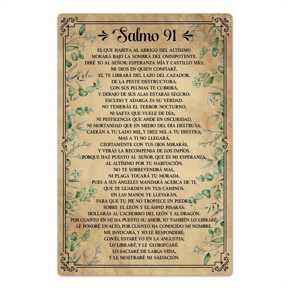 

2D Flat, 1pc Vintage Spanish Metal Wall Art Sign with Poem 91 - Rustic Farmhouse Decor, 19.81x29.97 cm Durable Iron Scripture Ar 20x30cm（7.8x11.8inch）