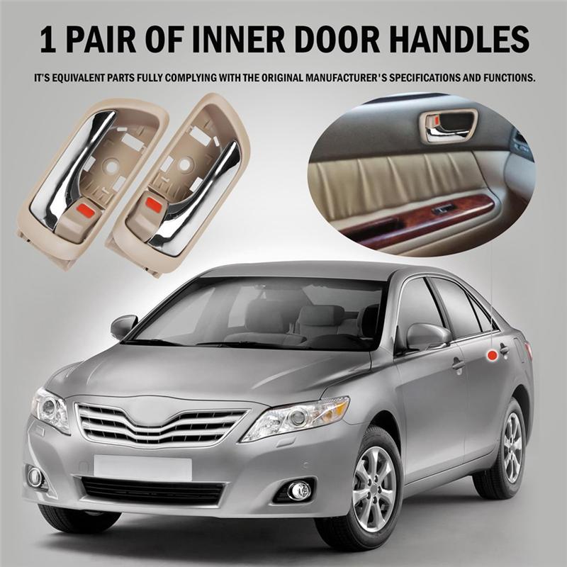 For Toyota Camry 2002-2006 ide Interior Door Handles 2 Pieces- Left& Right, Front Rear Models 92917, 69206-YC030-05