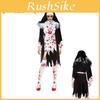 Scary Halloween Horror Nun Ghost Cosplay Costume For Women