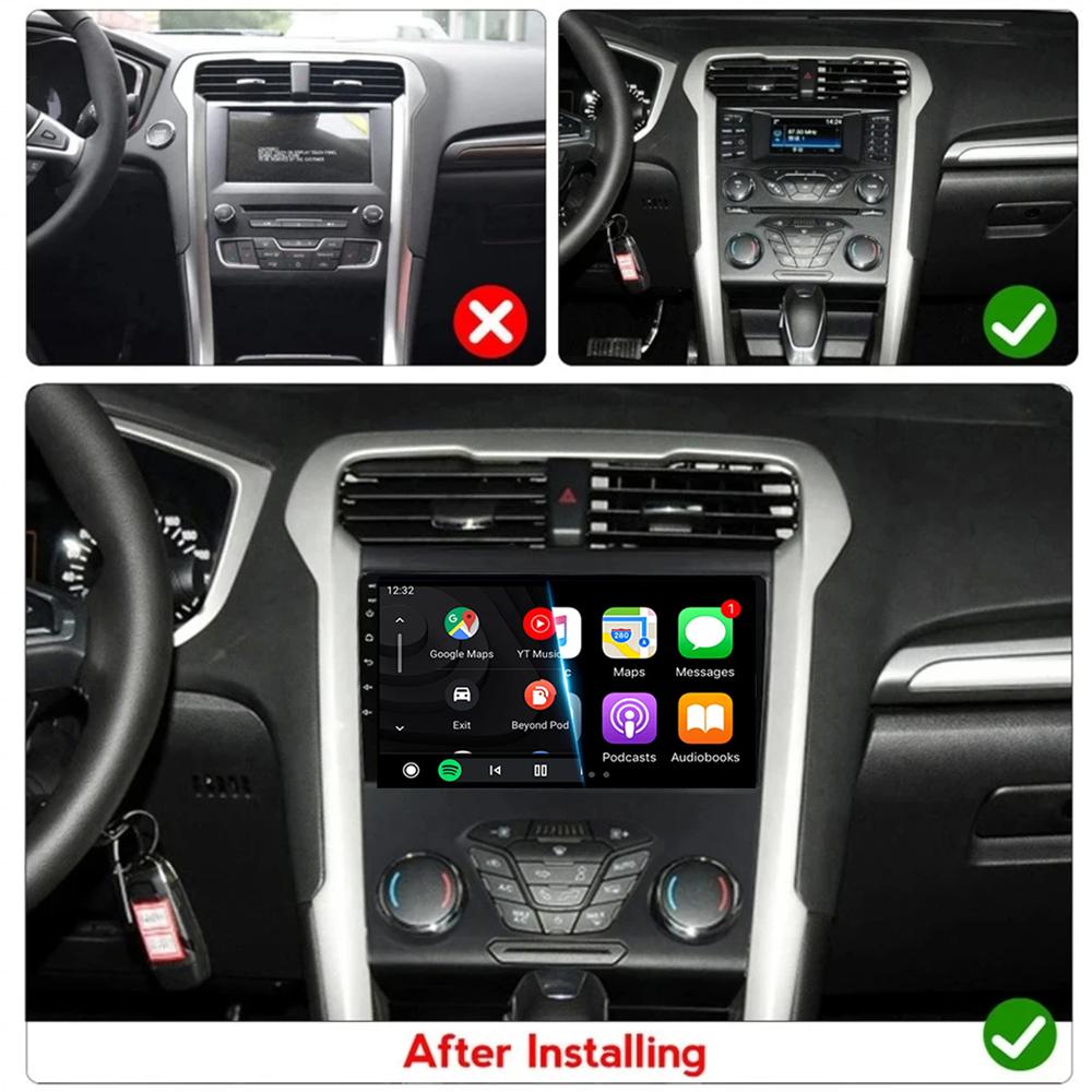 Car Radio Android 14 Carplay Auto 4G WIFI GPS For Ford Mondeo 5 Fusion 2012-2019 Multimedia Player Video Stereo Head Unit 2din