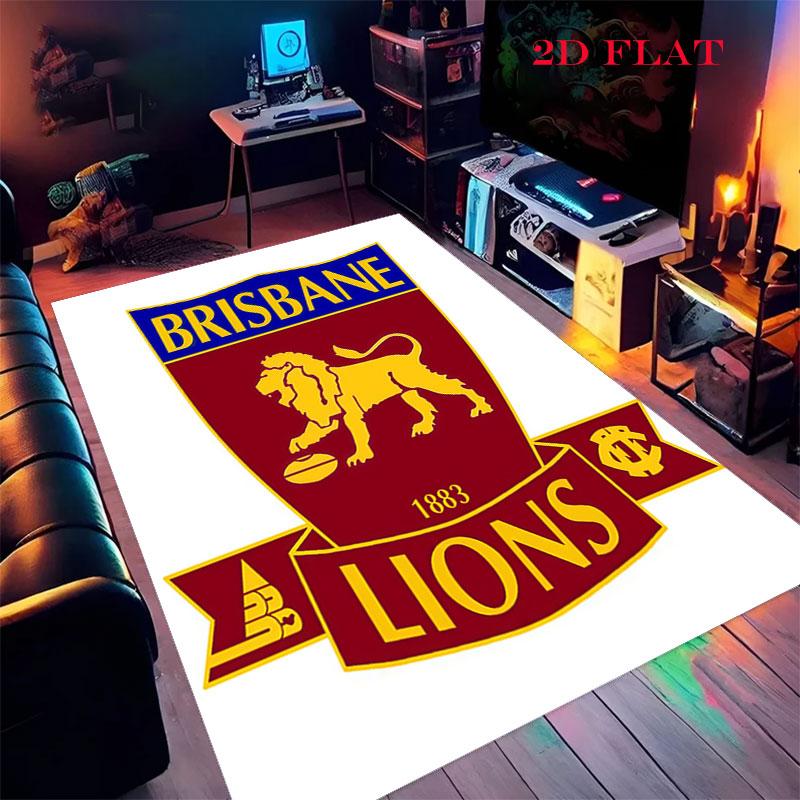 Brisbane Lions Carpet Rug for Living Room Bedroom Home Sofa Decoration,Kids Play Nonslip Floor Mat